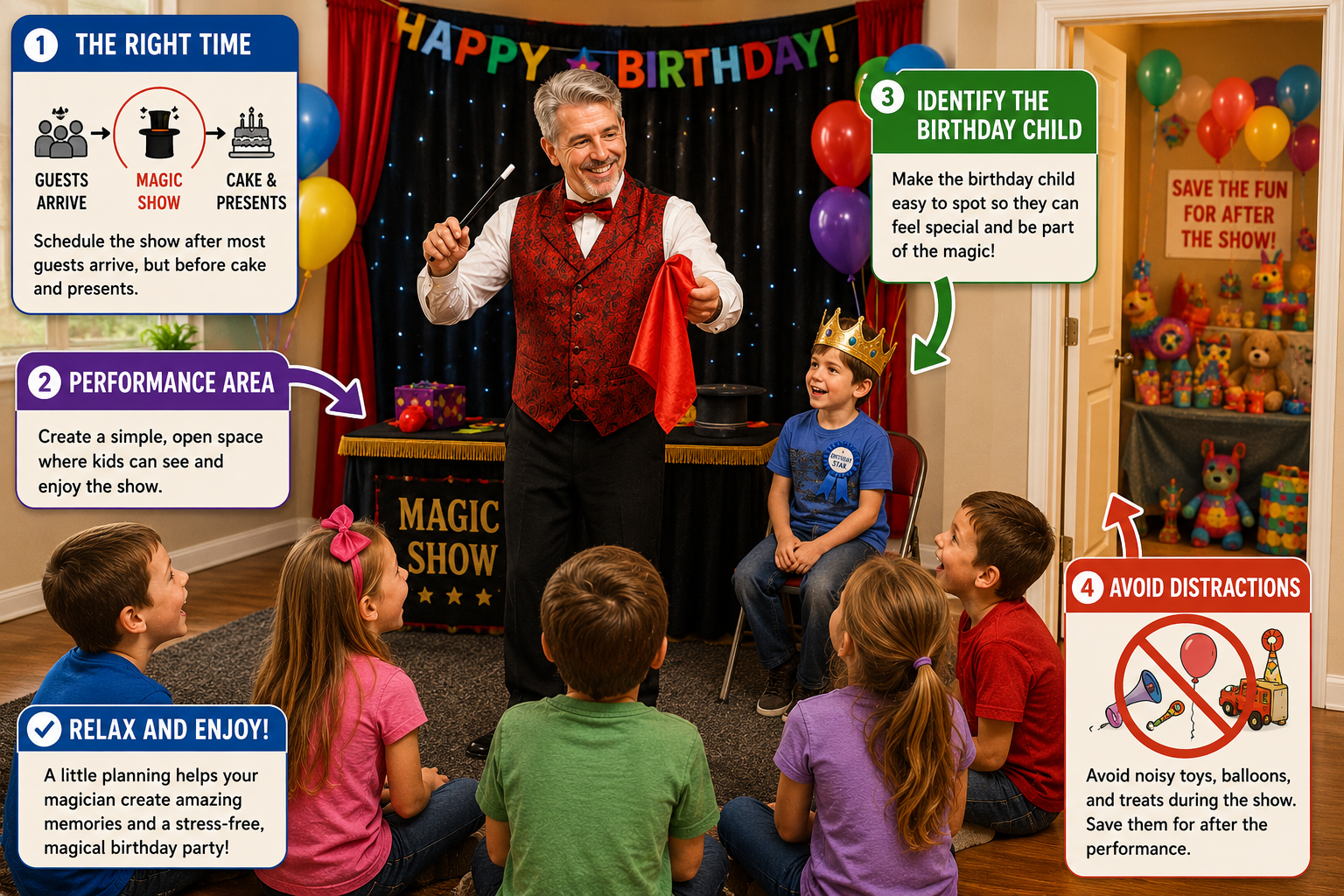 How to Plan a Stress-Free Birthday Party With a Magician