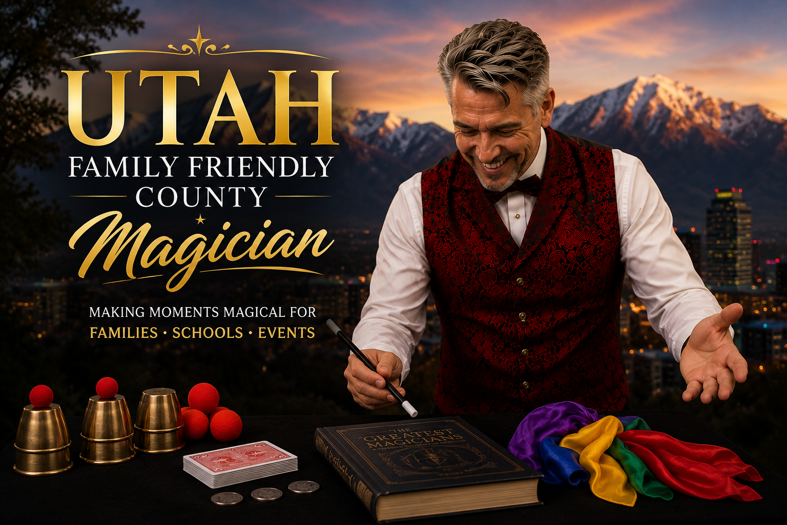 Utah family-friendly magician — Tres the Great