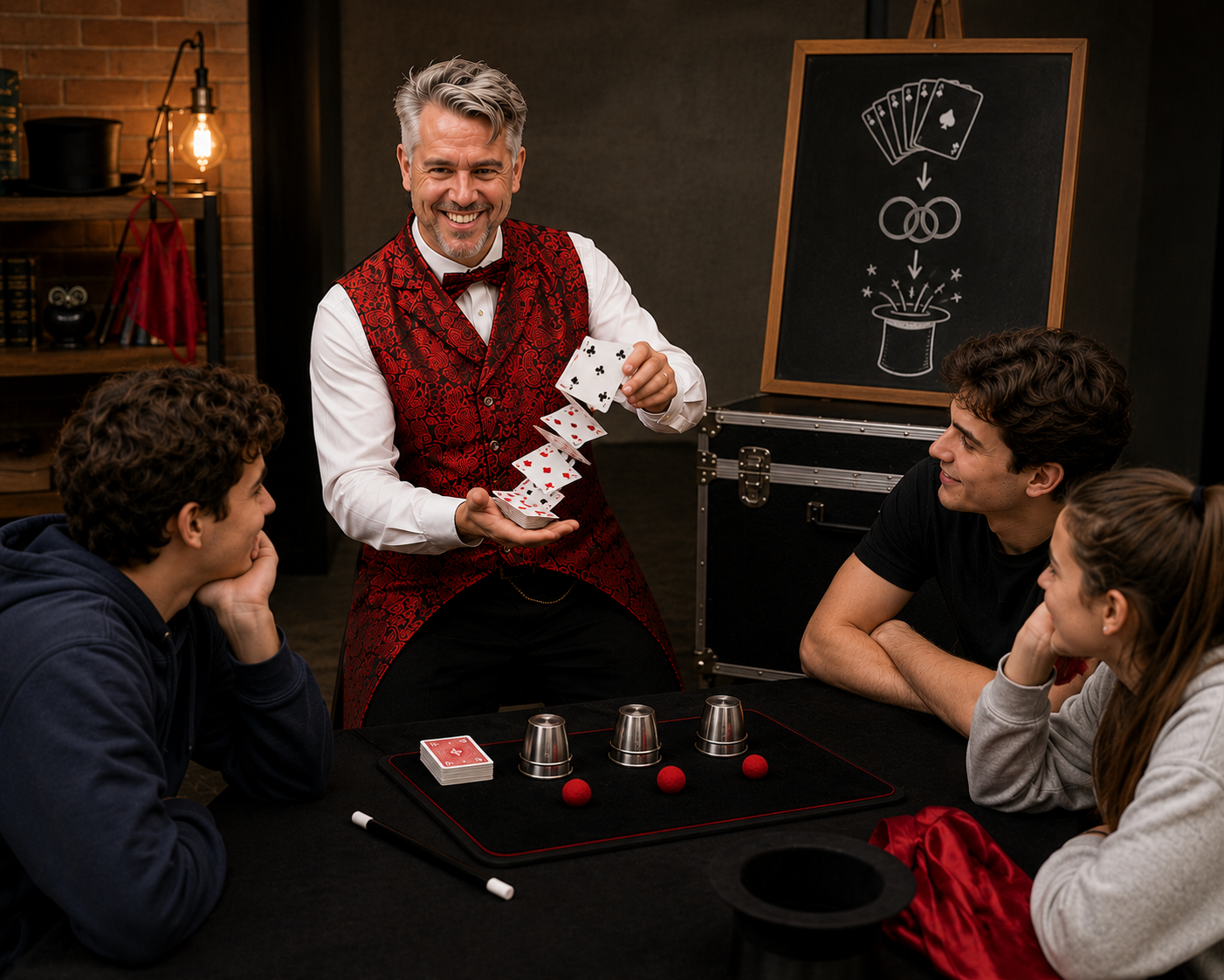 Private magic lessons at the close-up table
