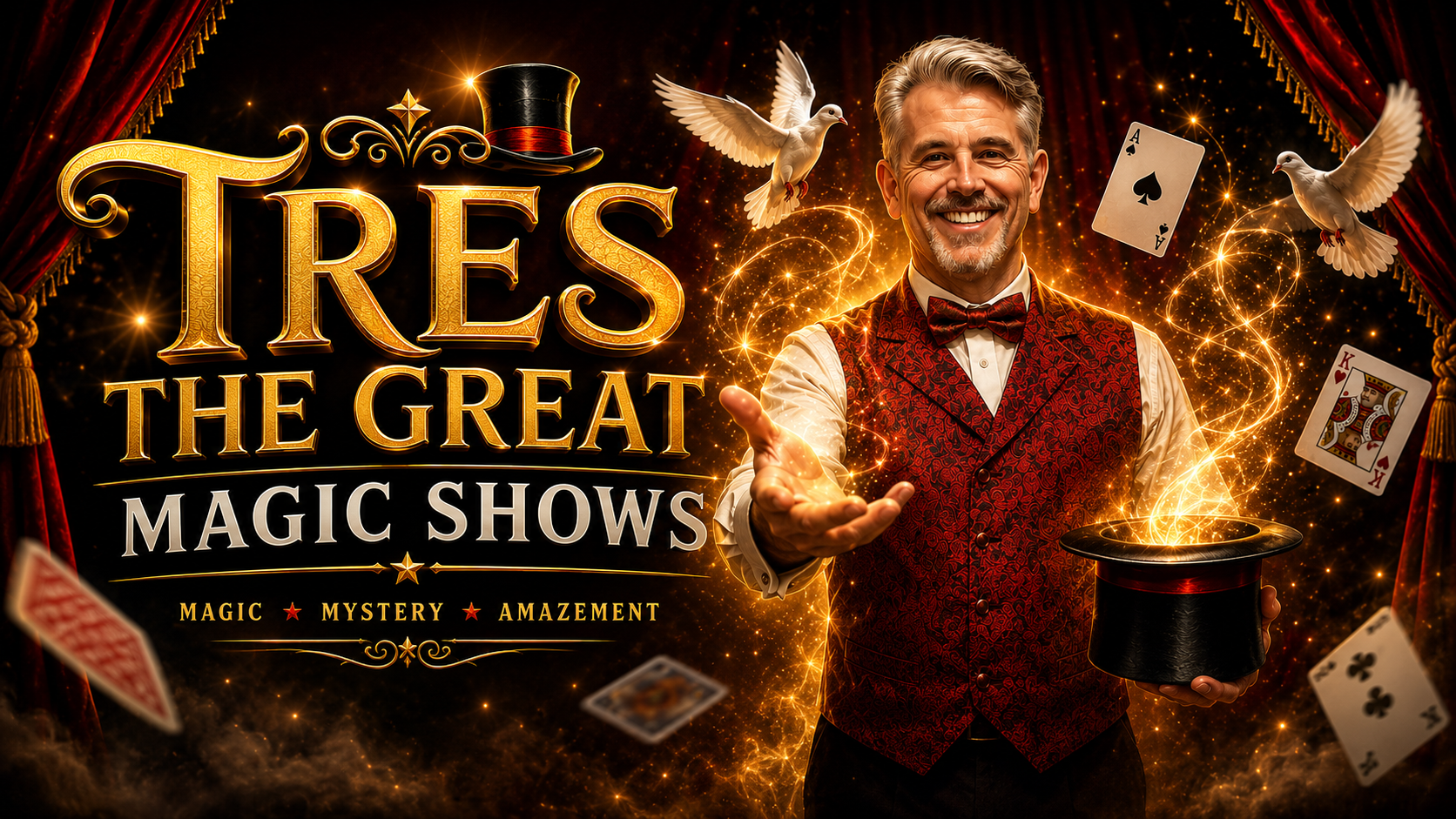 Tres the Great magic shows banner